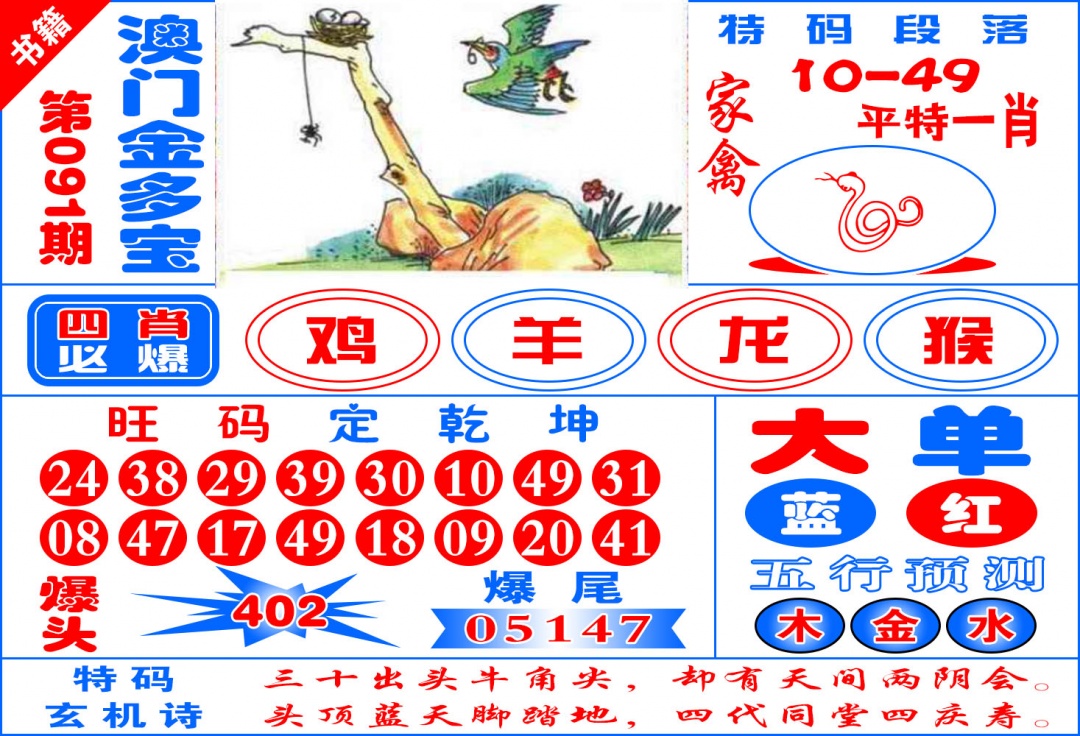 091期澳门金元宝[图]